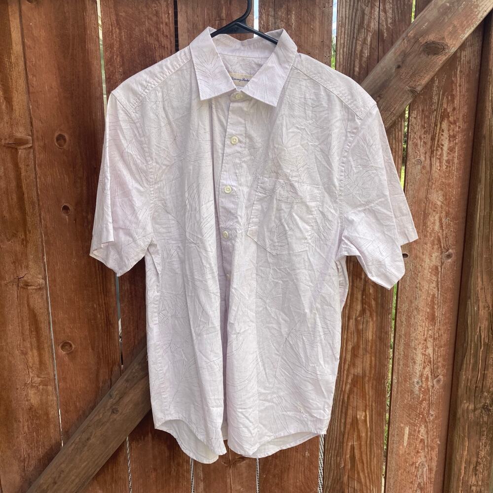 Tommy Bahama Mens Size M Coconut Short Sleeve Button Up Shirt
